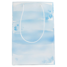 Bolsa De Regalo Mediana Diseño Acuarela Azul – Fresco, Moderno y Minimalis