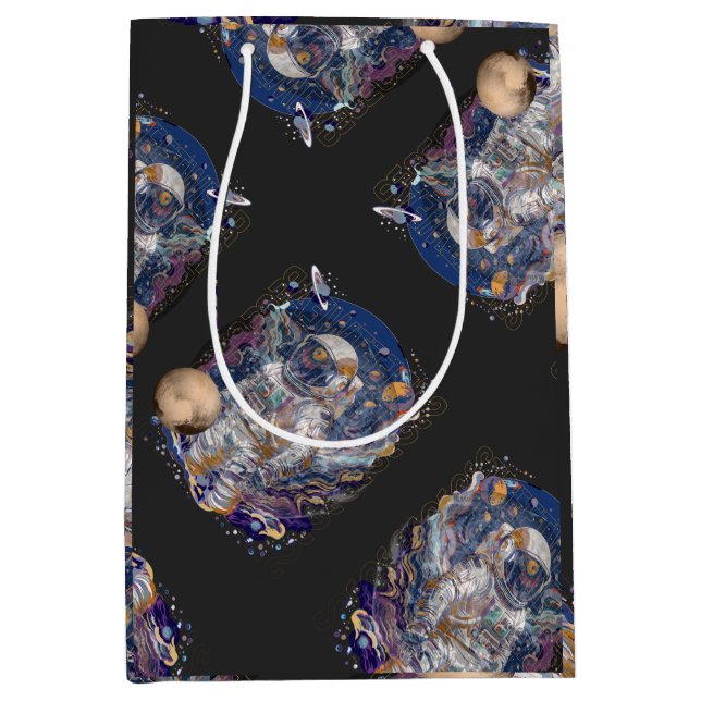 Bolsa De Regalo Mediana Diseño astronauta (Anverso)