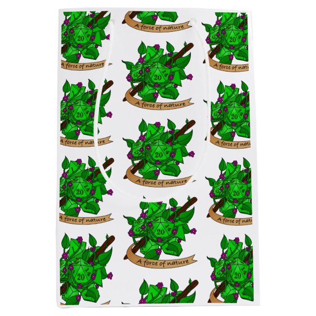 Bolsa De Regalo Mediana Diseño de dados drusos (Anverso)