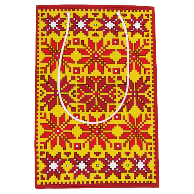 Bolsa De Regalo Mediana Diseño de estrellas balcánicas (Anverso)