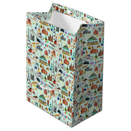 Bolsa De Regalo Mediana Diseño de iconos de viajes en Francia