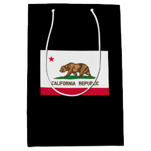 Bolsa De Regalo Mediana Diseño de la bandera del estado de California