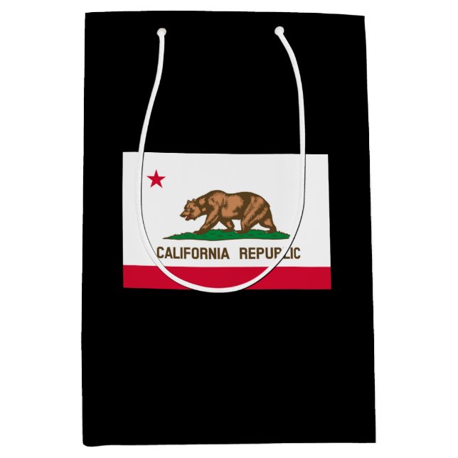 Bolsa De Regalo Mediana Diseño de la bandera del estado de California (Anverso)