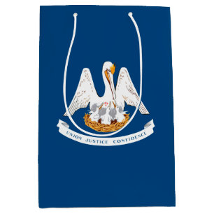 Bolsa De Regalo Mediana Diseño de la bandera del estado de Louisiana