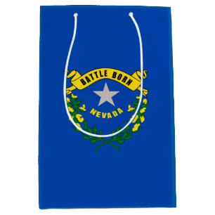 Bolsa De Regalo Mediana Diseño de la bandera del estado de Nevada