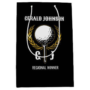 Bolsa De Regalo Mediana Diseño de Monograma de Golf Definitivo