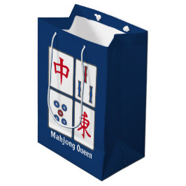 Bolsa De Regalo Mediana Diseño de mosaicos de juegos de Mahjong
