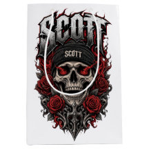 Diseño de nombre personalizado Scott Gothic Skull