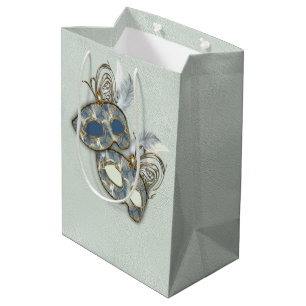 Bolsa De Regalo Mediana Diseño de patrón rico en rococo con máscaras