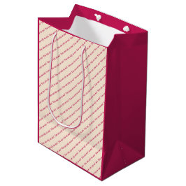 Bolsa De Regalo Mediana Diseño de patrón y cita minimalista 'Puedes confia