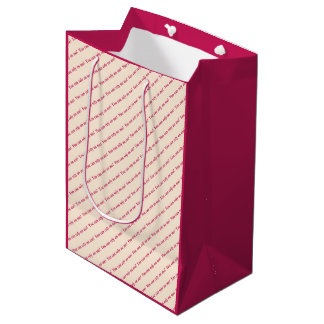 Bolsa De Regalo Mediana Diseño de patrón y cita minimalista 'Puedes confia