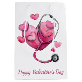 Bolsa De Regalo Mediana Diseño de San Valentín para Corazones Sanadores