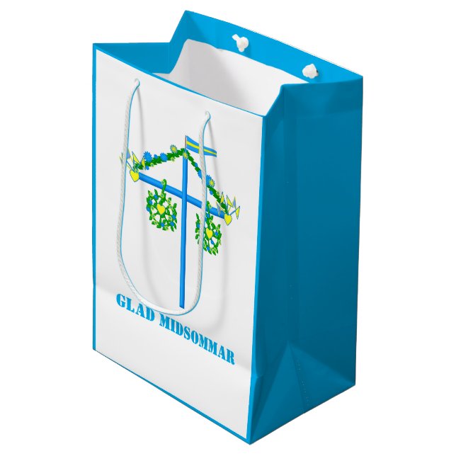 Bolsa De Regalo Mediana diseño escandinavo,Personalized Glad midsommar (Angulo Anverso)