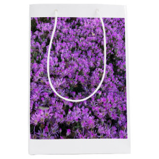 Bolsa De Regalo Mediana Diseño floral en púrpura