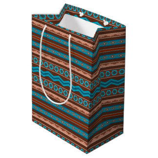 Bolsa De Regalo Mediana Diseño geométrico al estilo del suroeste del desfi
