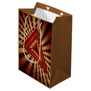 Bolsa De Regalo Mediana Diseño gráfico fractal moderno de 3D Fantasy Netwo
