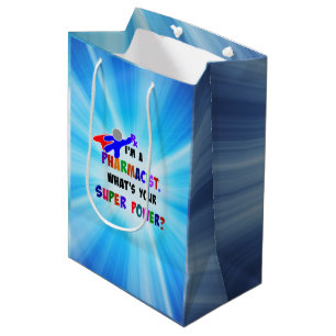 Bolsa De Regalo Mediana Diseño personalizado de superhéroes farmacéuticos