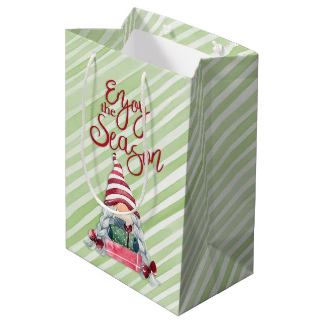Bolsa De Regalo Mediana Disfrute de la temporada (Angulo reverso)