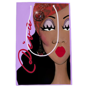 Bolsa De Regalo Mediana Diva afroamericana
