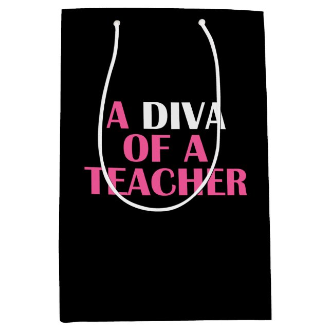 BOLSA DE REGALO MEDIANA "DIVA DE UN PROFESOR" (Anverso)