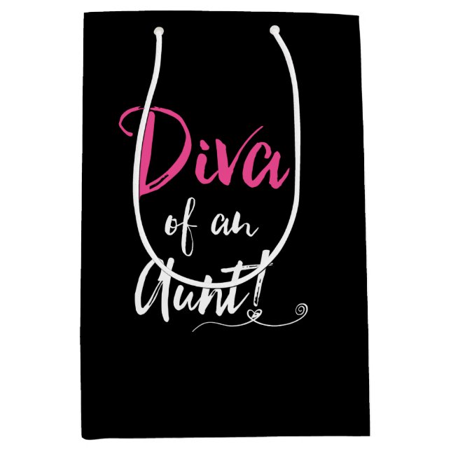 Bolsa De Regalo Mediana "¡DIVA de una tía!" (Anverso)