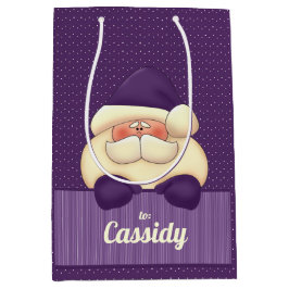 Bolsa De Regalo Mediana Diversión de personificar a los Navidades de Santa