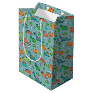 Bolsa De Regalo Mediana Diversión del dinosaurio