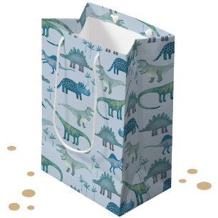 Bolsa De Regalo Mediana Diversión del patrón de dinosaurio