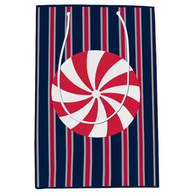 Bolsa De Regalo Mediana Diversión y fantasía Peppermint Candy (Anverso)