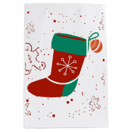 Bolsa De Regalo Mediana Dodo Craft Studio Adorable Calcetín de Navidad.