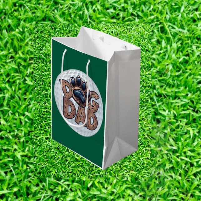 Bolsa De Regalo Mediana Dog Dad Golf (Perfect Gift for Dog Dads Who Love Golf – Make Their Day!)