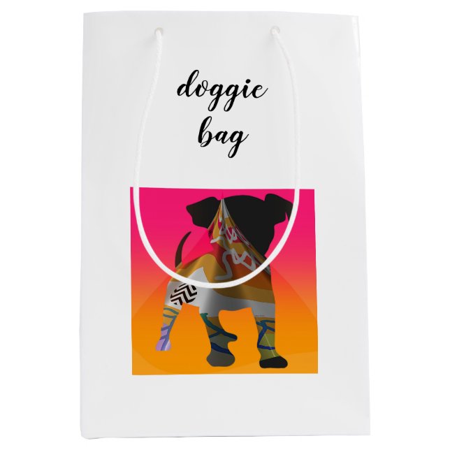 Bolsa De Regalo Mediana Doggie Bags Restaurant Food Leftovers (Anverso)