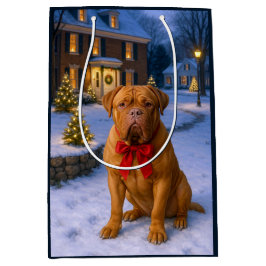 Bolsa De Regalo Mediana Dogue de Bordeaux Holiday 