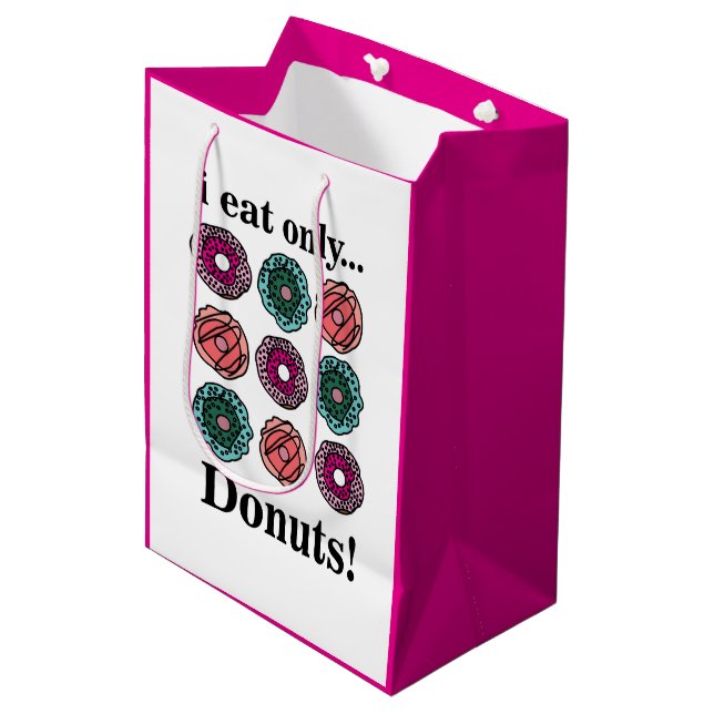 Bolsa De Regalo Mediana Donuts que solo como donuts (Angulo Anverso)