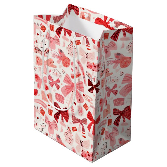 Bolsa De Regalo Mediana Doodle Bows (Angulo reverso)