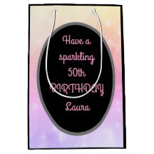 Dorado de lujo y rosa personalizado 50 cumpleaños