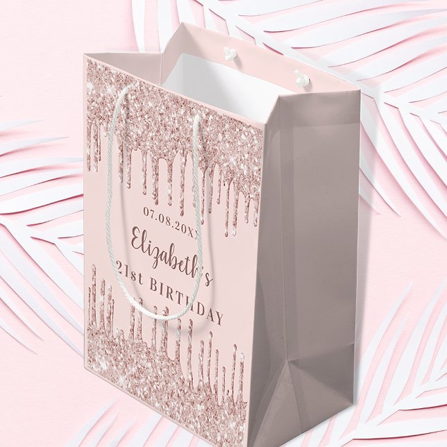 Bolsa De Regalo Mediana Dormilones de rosa de cumpleaños (Subido por el creador)