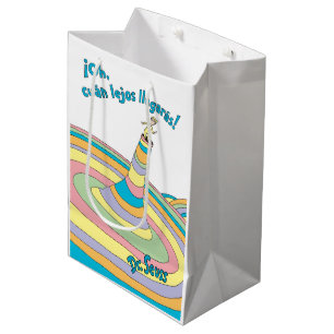 Bolsa De Regalo Mediana Dr. Seuss   ¡Oh, cuán lejos llegarás! se traduce a