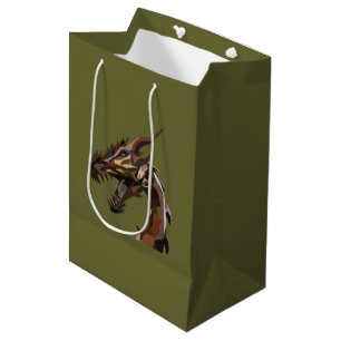 Bolsa De Regalo Mediana Dragón abstracto moderno