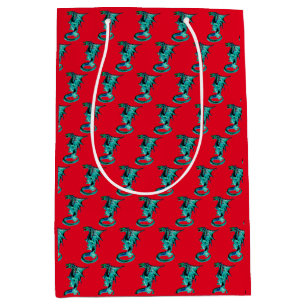 Bolsa De Regalo Mediana Dragón Azul Mitológico Fantasía del Océano Carmesí