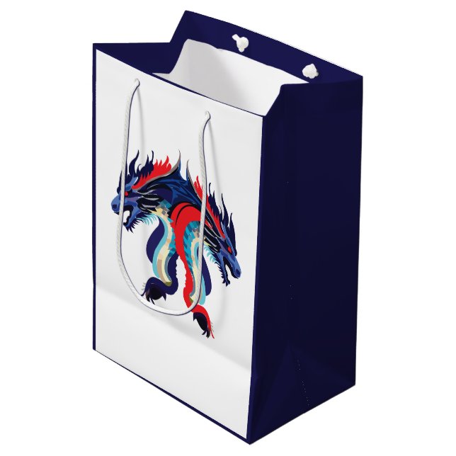 Bolsa De Regalo Mediana Dragon Fantasy Art Dragon (Angulo Anverso)