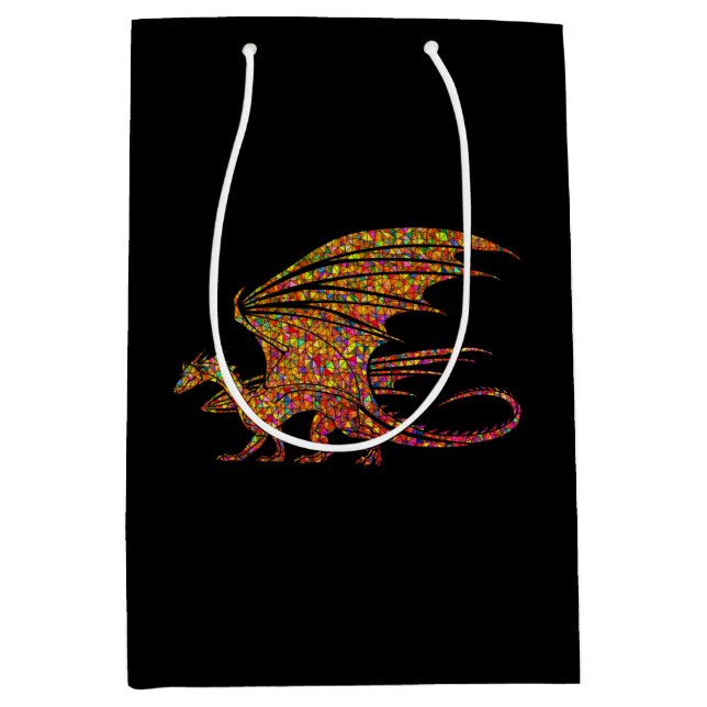 Bolsa De Regalo Mediana Dragón mosaico asombroso (Anverso)