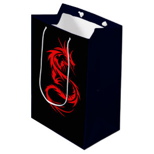 Bolsa De Regalo Mediana Dragón Rojo