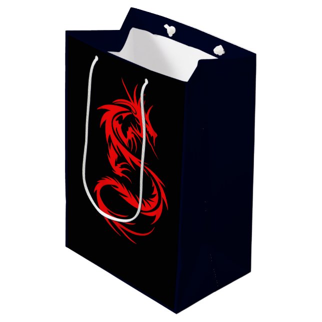 Bolsa De Regalo Mediana Dragón Rojo (Angulo Anverso)