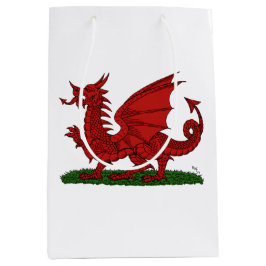 Bolsa De Regalo Mediana Dragón Rojo de Gales