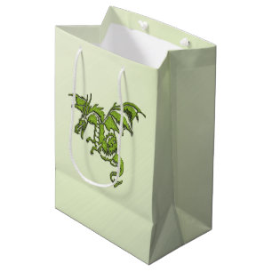 Bolsa De Regalo Mediana Dragón volador verde 
