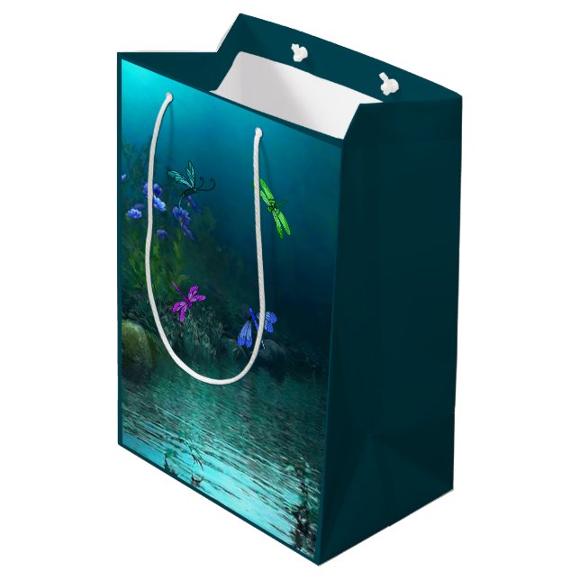 Bolsa De Regalo Mediana Dragonflies (Angulo reverso)