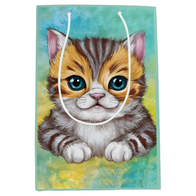 Bolsa De Regalo Mediana Drawing Cat (Anverso)