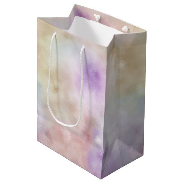 Bolsa De Regalo Mediana Dreamy Gold Purple Ombre (Angulo Anverso)
