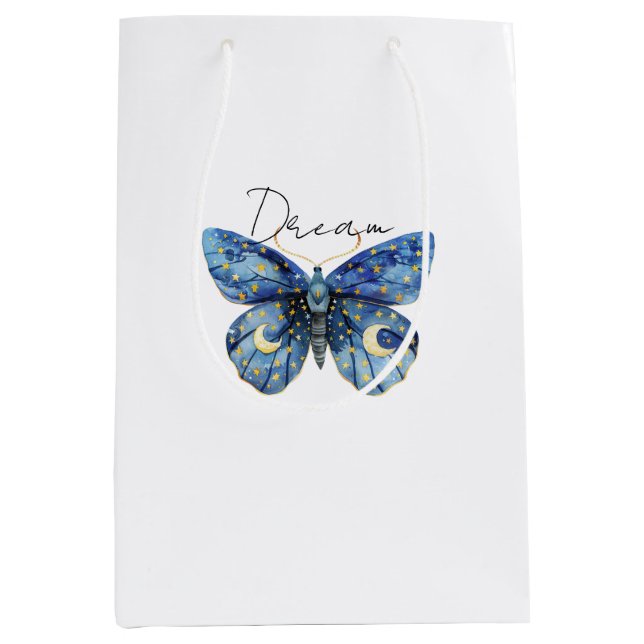 Bolsa De Regalo Mediana Dreamy Stars Moon Butterfly (Anverso)